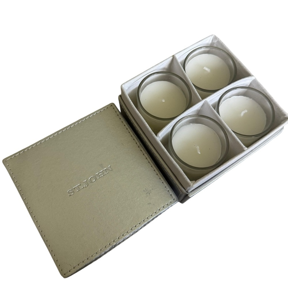 St. John Elegant White Candle Quartet